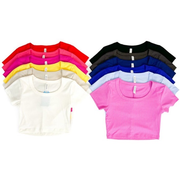 NEW Zenana Black Crop Top size large - Picture 2 of 4